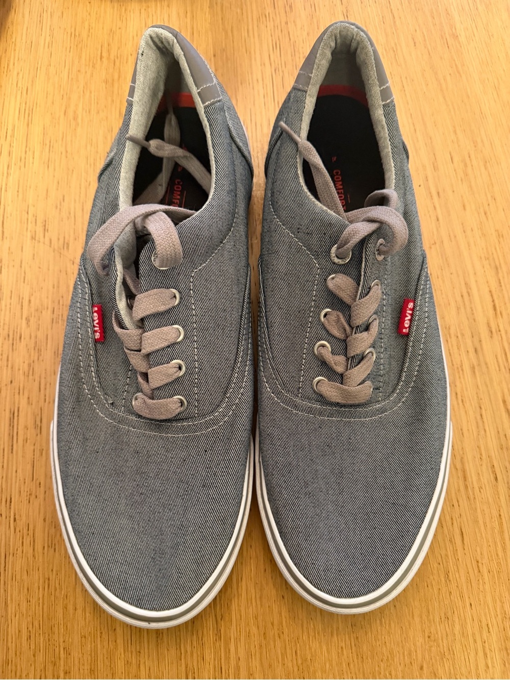 Levi's Men's Grey Canvas Lace-Up Sneakers